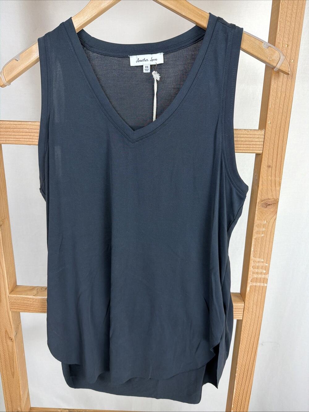 NWT Another Love Dear John ELLIS Smooth Black Tank Top #1111 Size XS